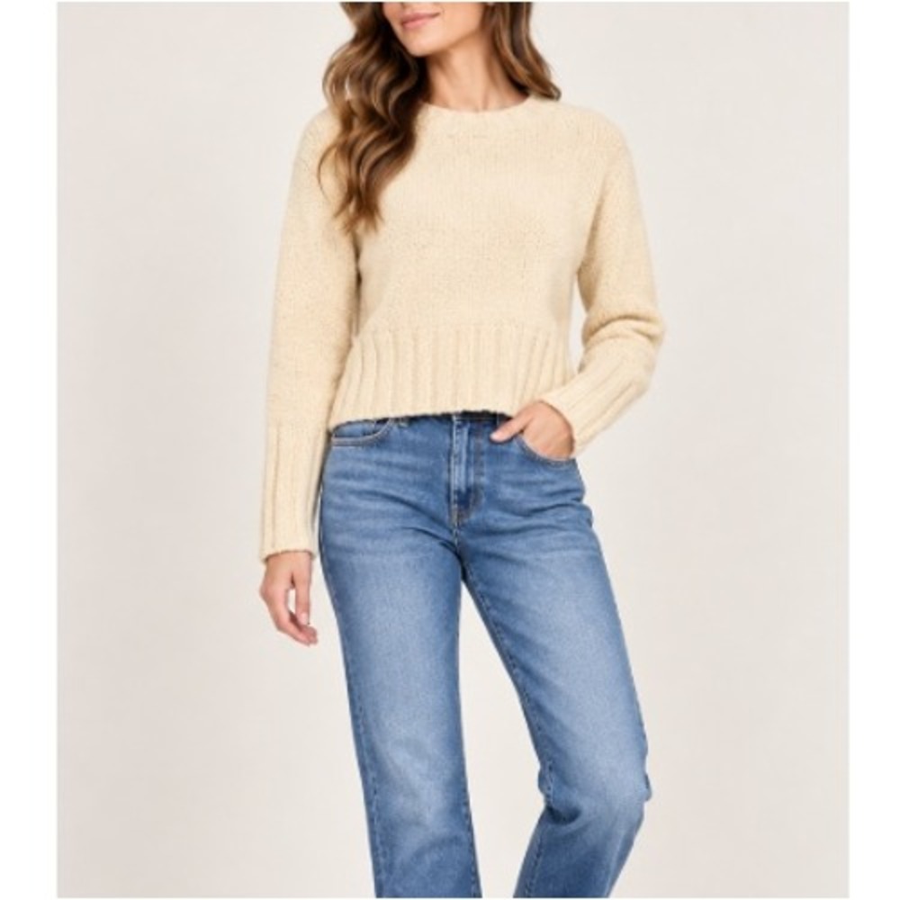 J. Crew Women's Bright Seaside Textured Cotton Blend Marina Sweater Size M NWT